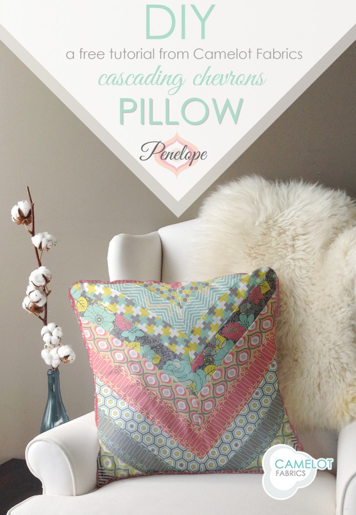 Free Projects | Cascading Chevrons Pillow Tutorial | Penelope Collection by Camelot Fabrics