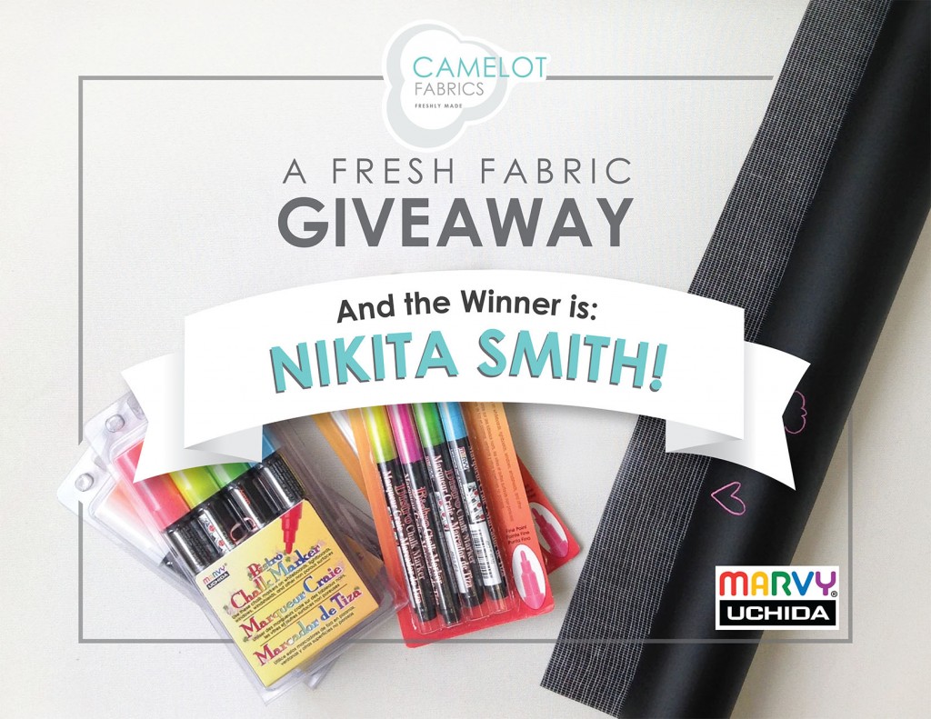 Winsday | Marvy Uchida x Camelot Fabrics Giveaway Winner