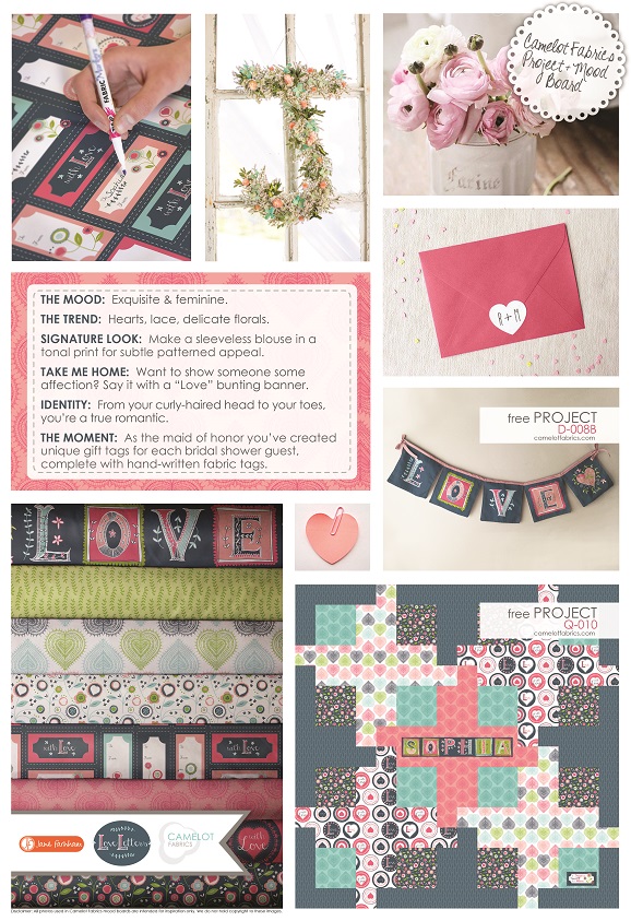 Spring 2014 Collections | Love Letters by Jane Farnham for Camelot Fabrics